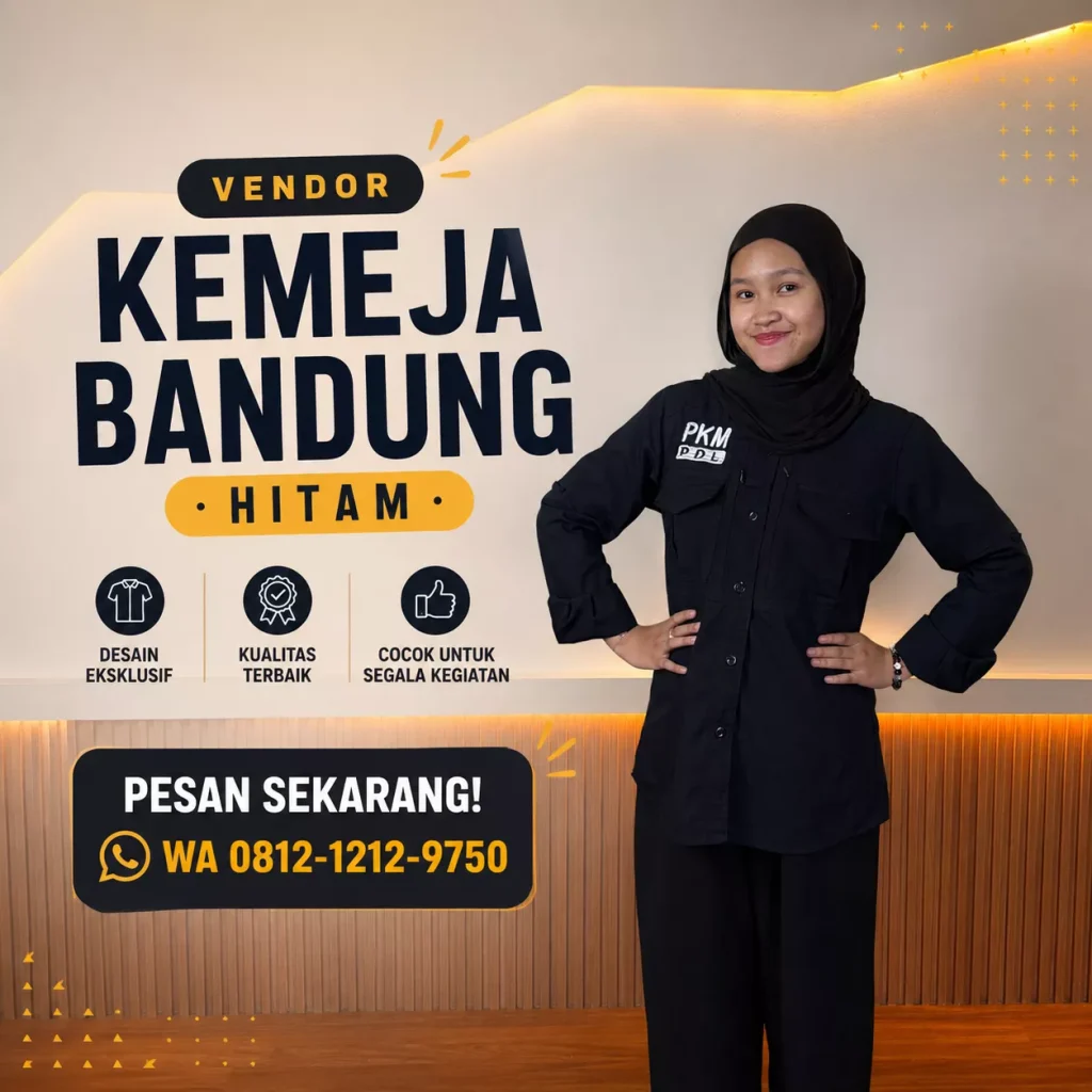 Vendor kemeja custom Bandung hitam
