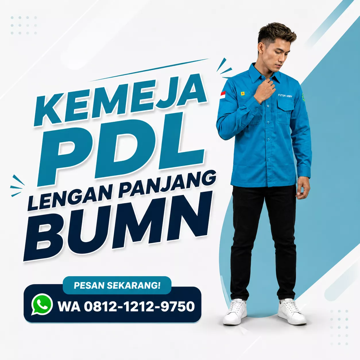 Konveksi kemeja pdl bandung seragam kerja PLN lengan Panjang