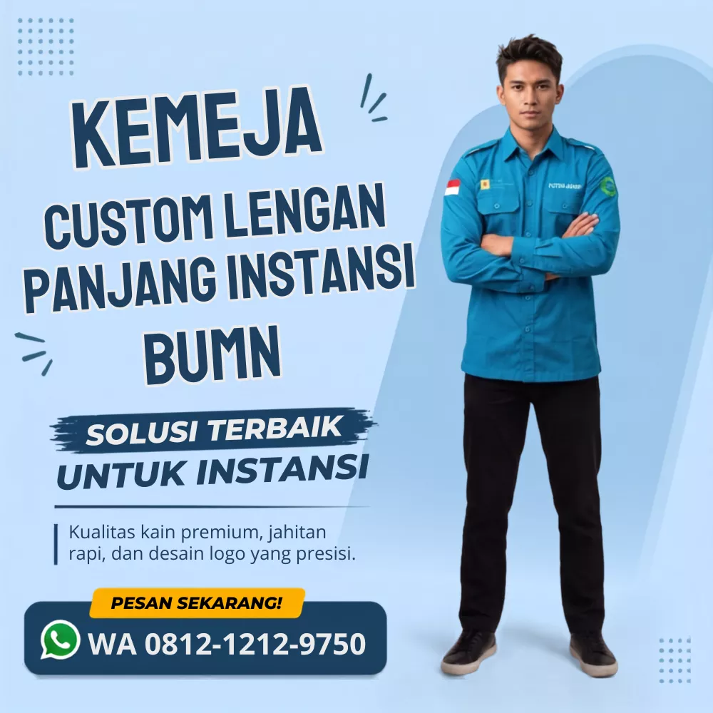 kemeja custom lengan panjang instansi BUMN