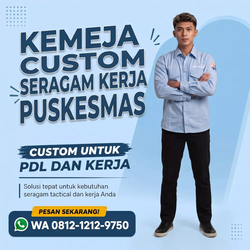 kemeja custom seragam kerja puskesmas